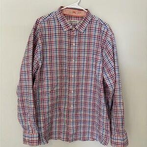 Tommy Bahama Red and Blue Plaid Shirt
